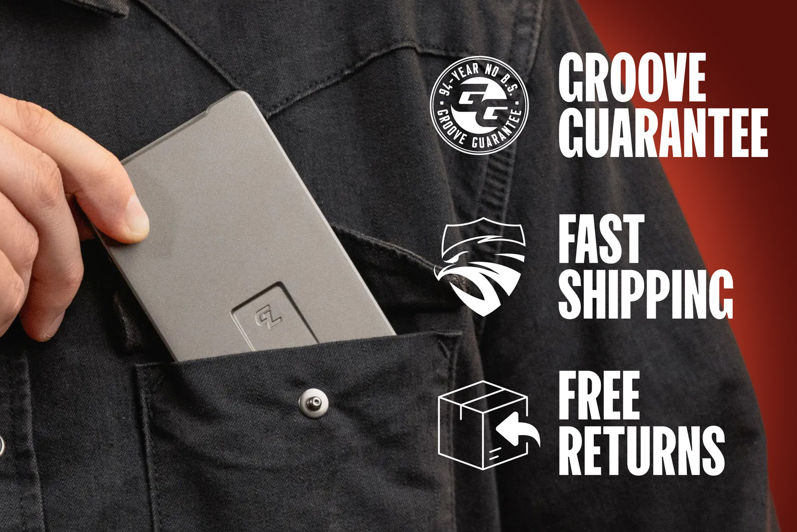 Groove Wallet® - Midnight Black 250th Flag