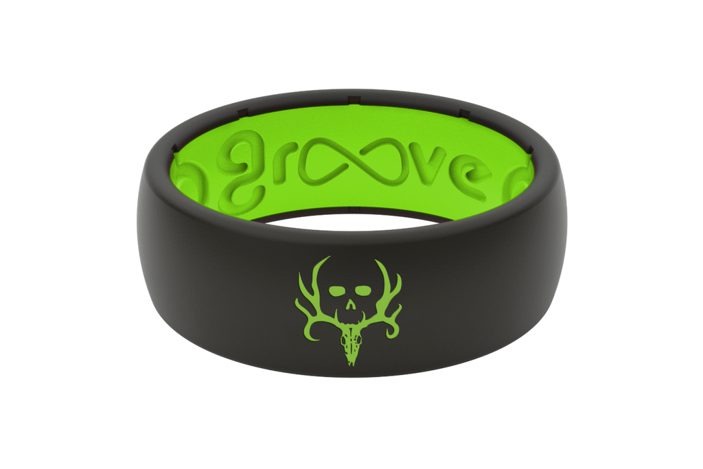 Bone Collector Black &amp; Green Ring