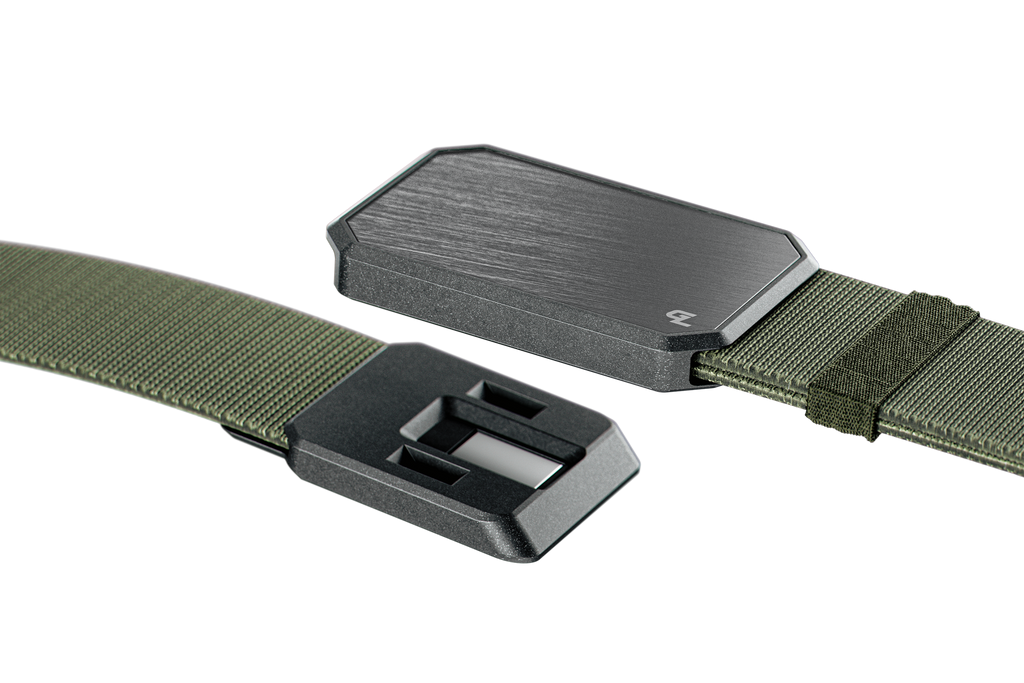 Groove Belt Gun Metal/Base Camp Green
