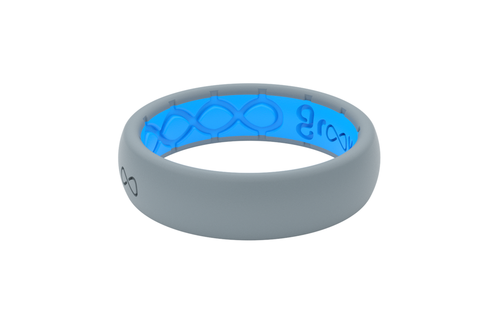 Solid Storm Grey Thin Ring