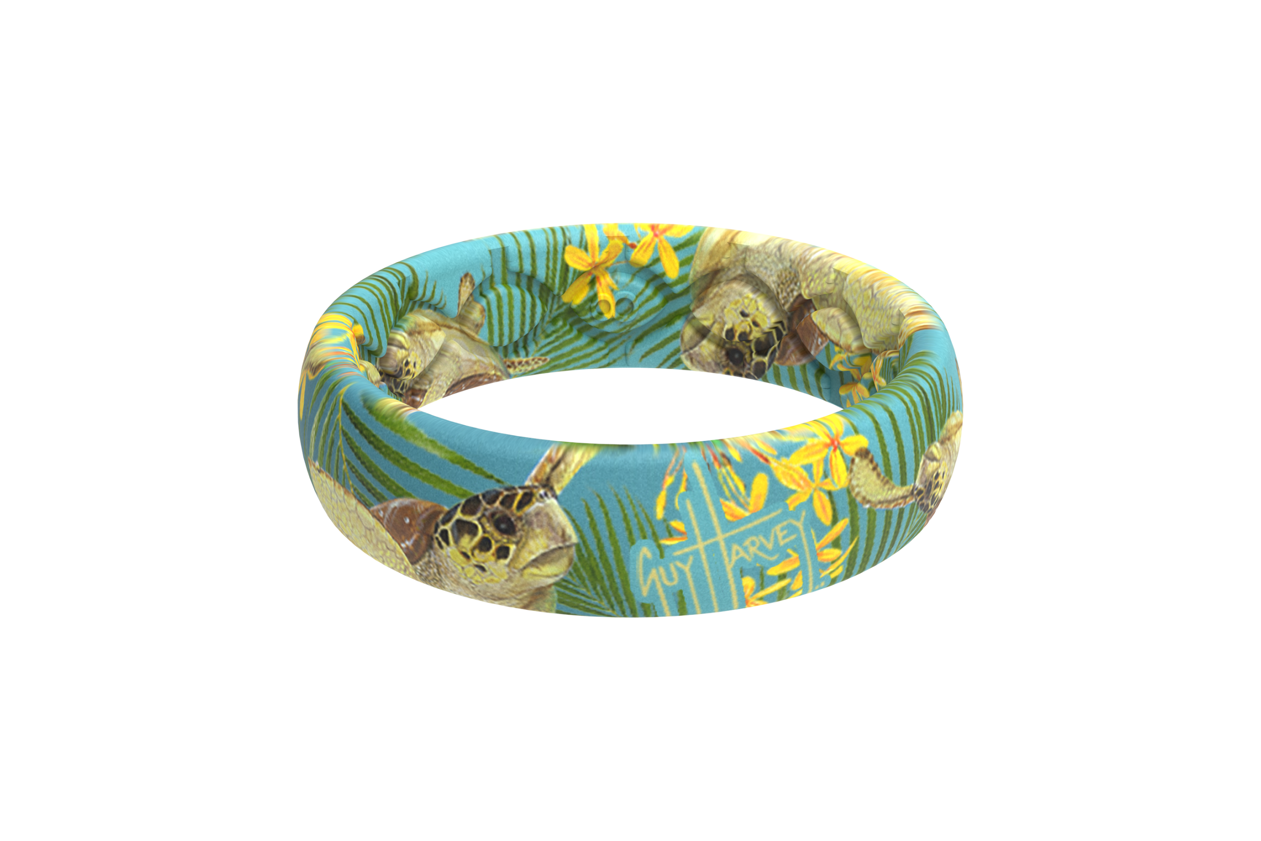 Guy Harvey Tropical Turtle Thin Ring