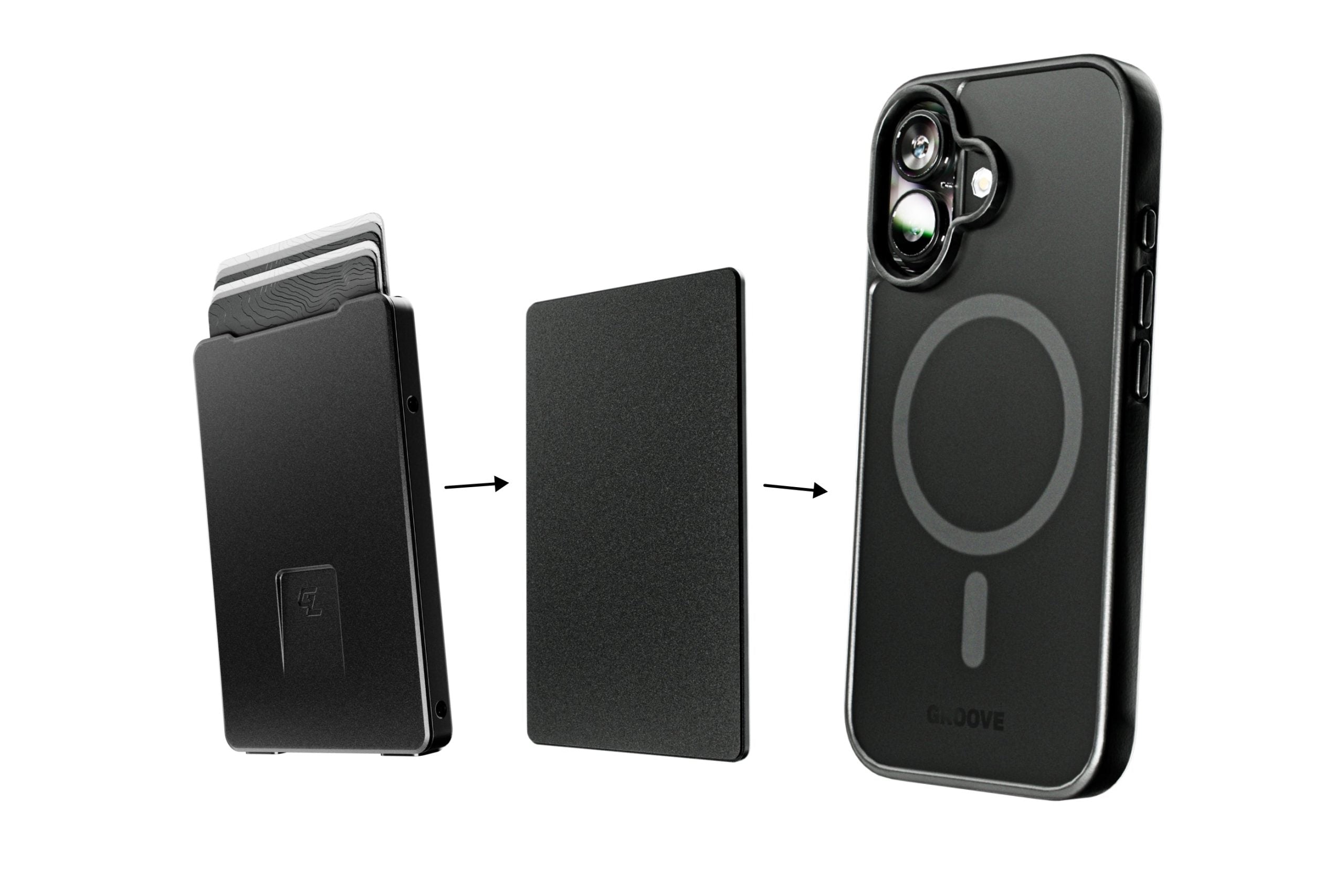Groove Smart Wallet Trace with MagSafe - Midnight Black
