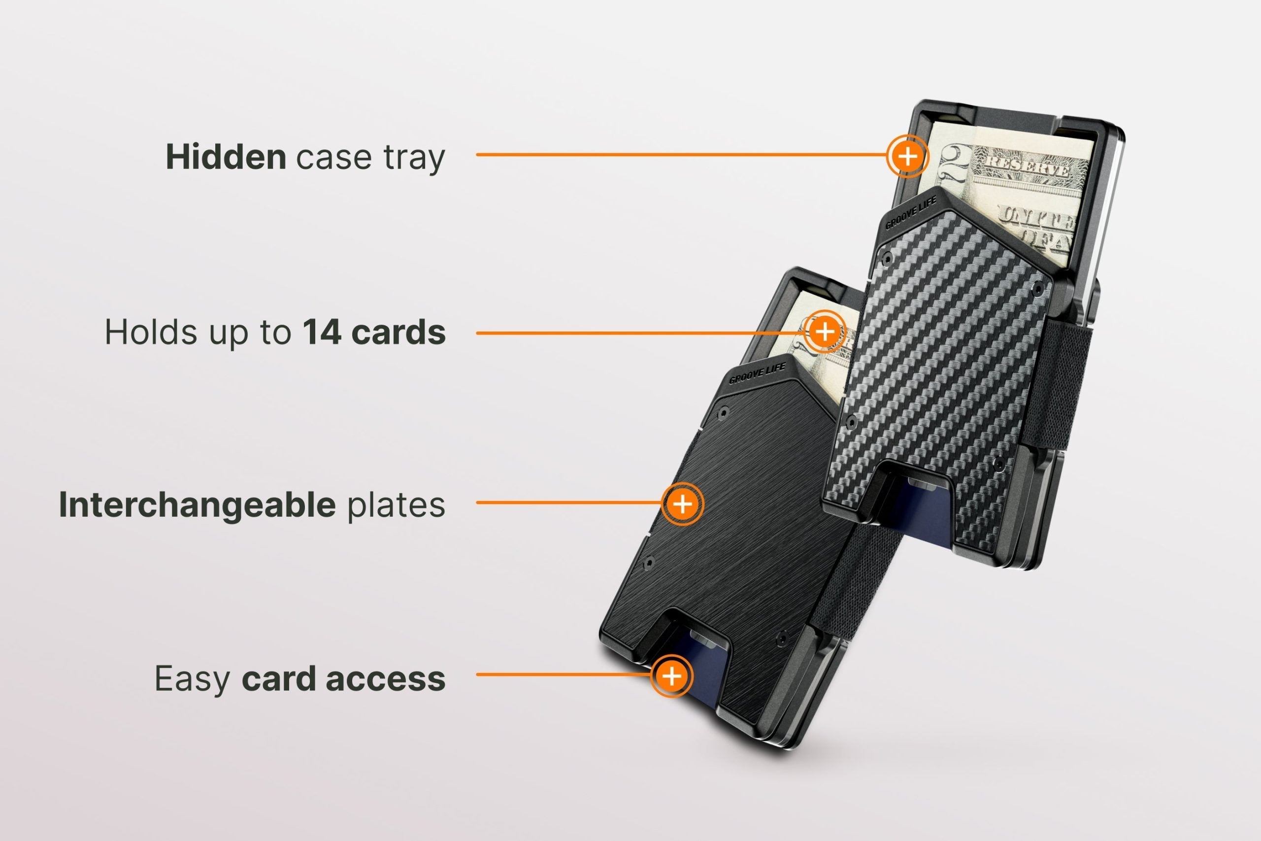 Groove Wallet® Stealth - Gunmetal