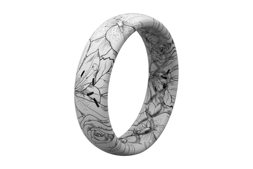 Winter Rose Thin Ring